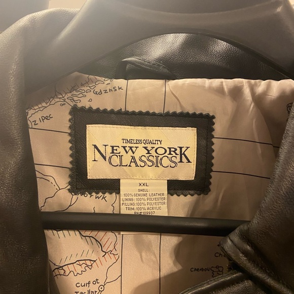 Vintage New York Classics Leather Bomber Jacket - Picture 2 of 8